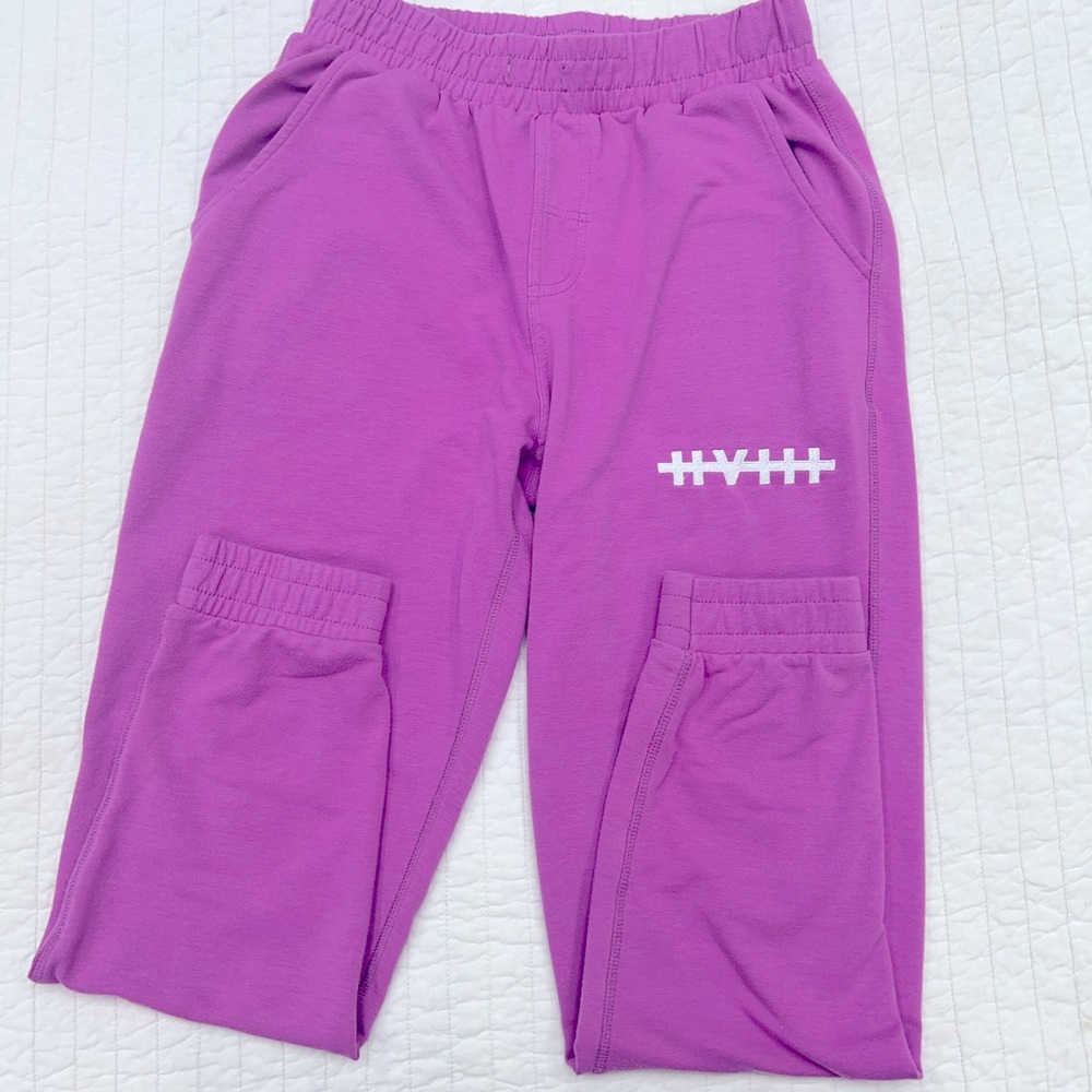 Hviii Brand Goods dark pink hoodie & joggers with olive & pink sweatshirt - Picture 7 of 13